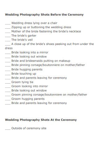 Ultimate Wedding Photography Shot List Template for Perfect Wedding Day Coverage